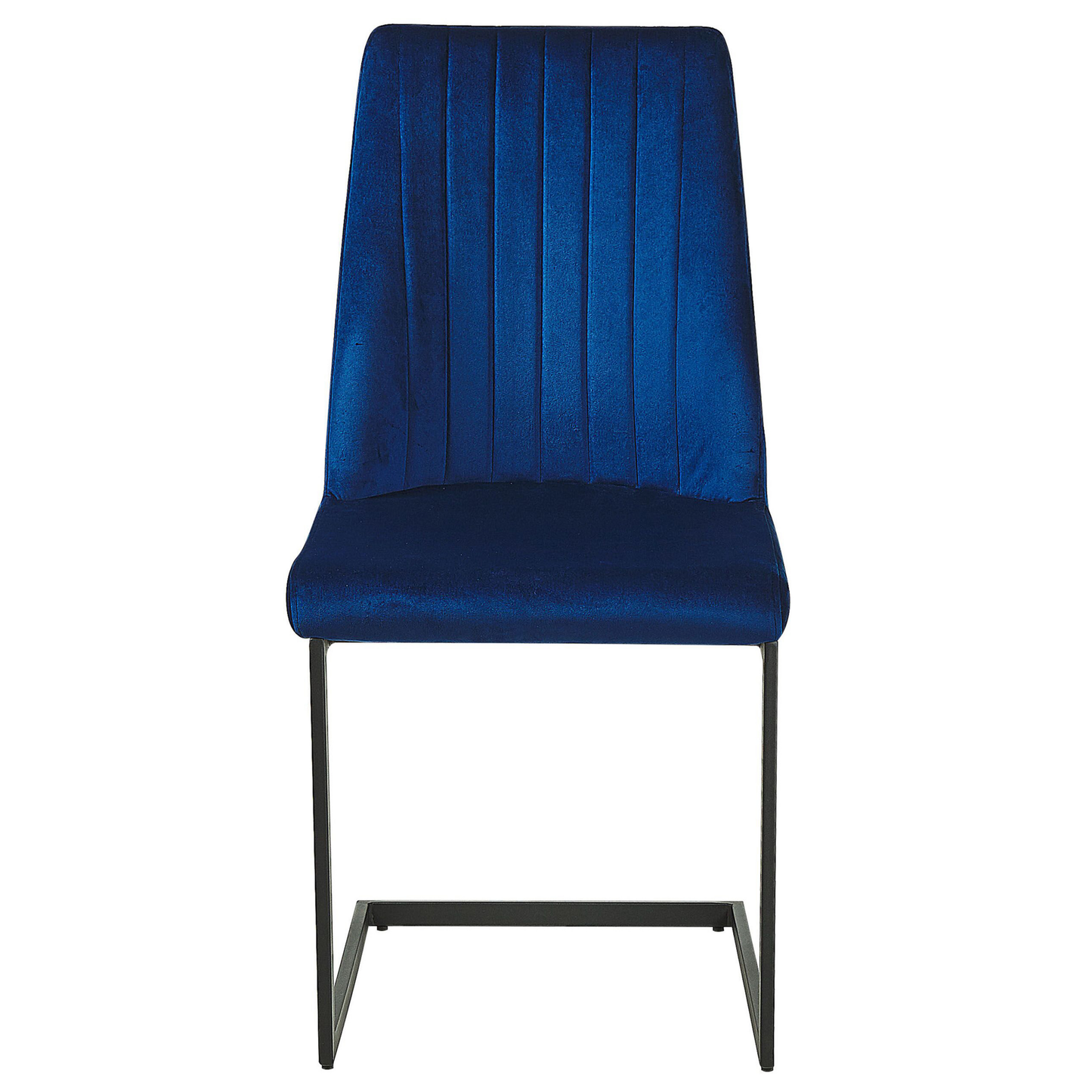 Esszimmerstuhl 2er Set LAVONIA Samtstoff Marineblau