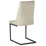 Esszimmerstuhl 2er Set LAVONIA Samtstoff Taupe