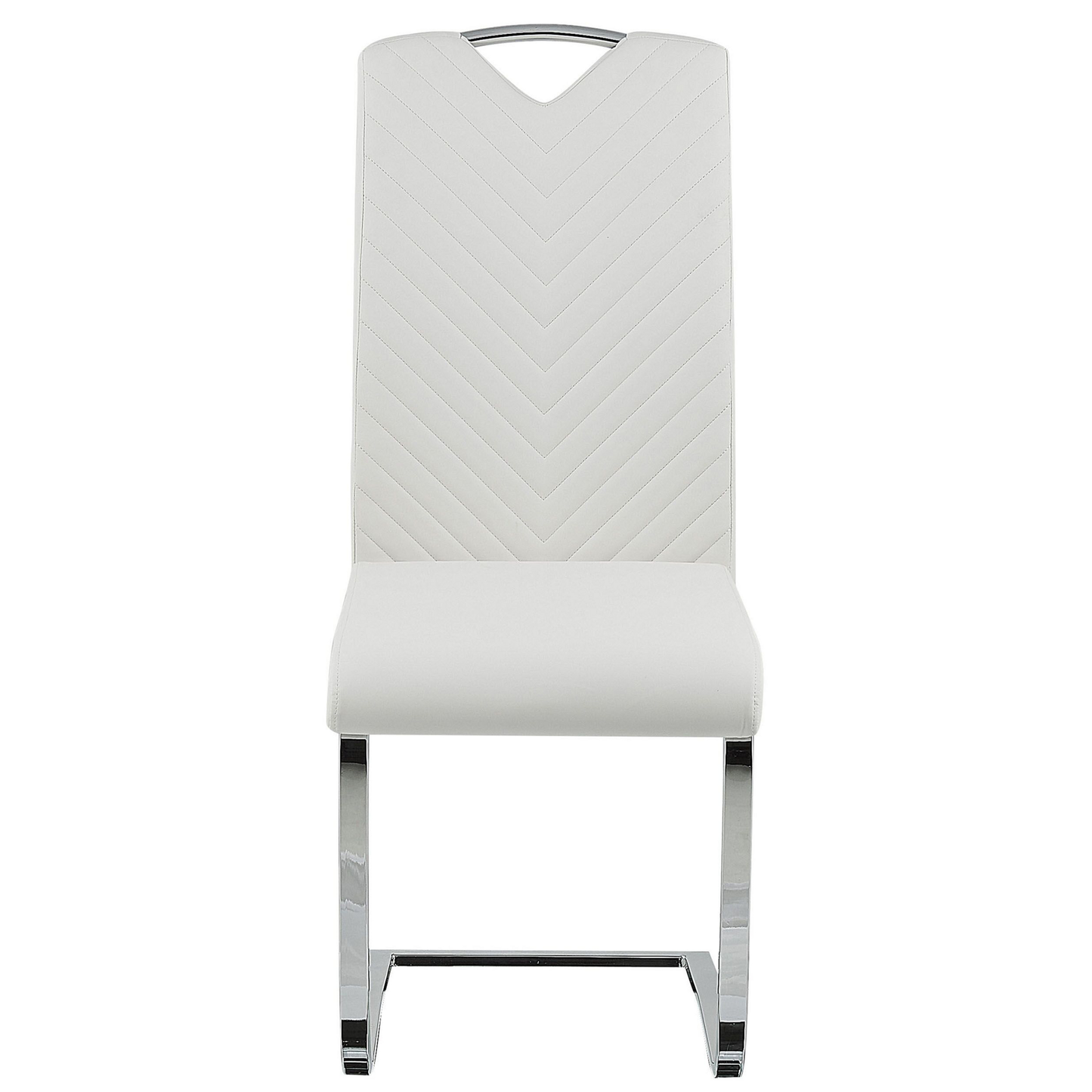 Esszimmerstuhl 2er Set PICKNES Kunstleder Cremeweiss