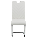 Esszimmerstuhl 2er Set PICKNES Kunstleder Cremeweiss