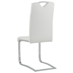 Esszimmerstuhl 2er Set PICKNES Kunstleder Cremeweiss