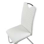 Esszimmerstuhl 2er Set PICKNES Kunstleder Cremeweiss