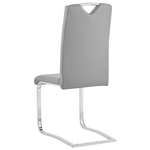 Esszimmerstuhl 2er Set PICKNES Kunstleder Hellgrau