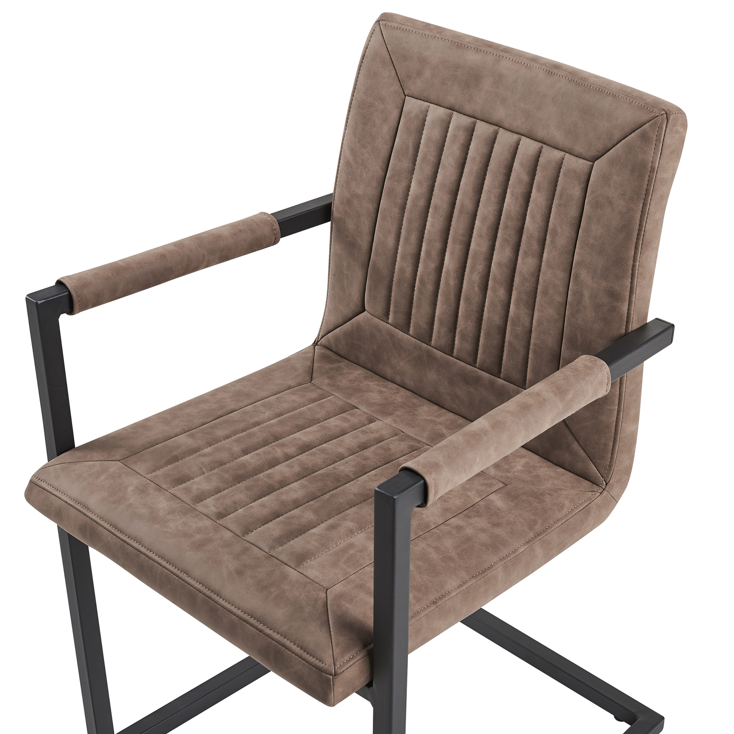 Esszimmerstuhl 2er Set BRANDOL Kunstleder Braun