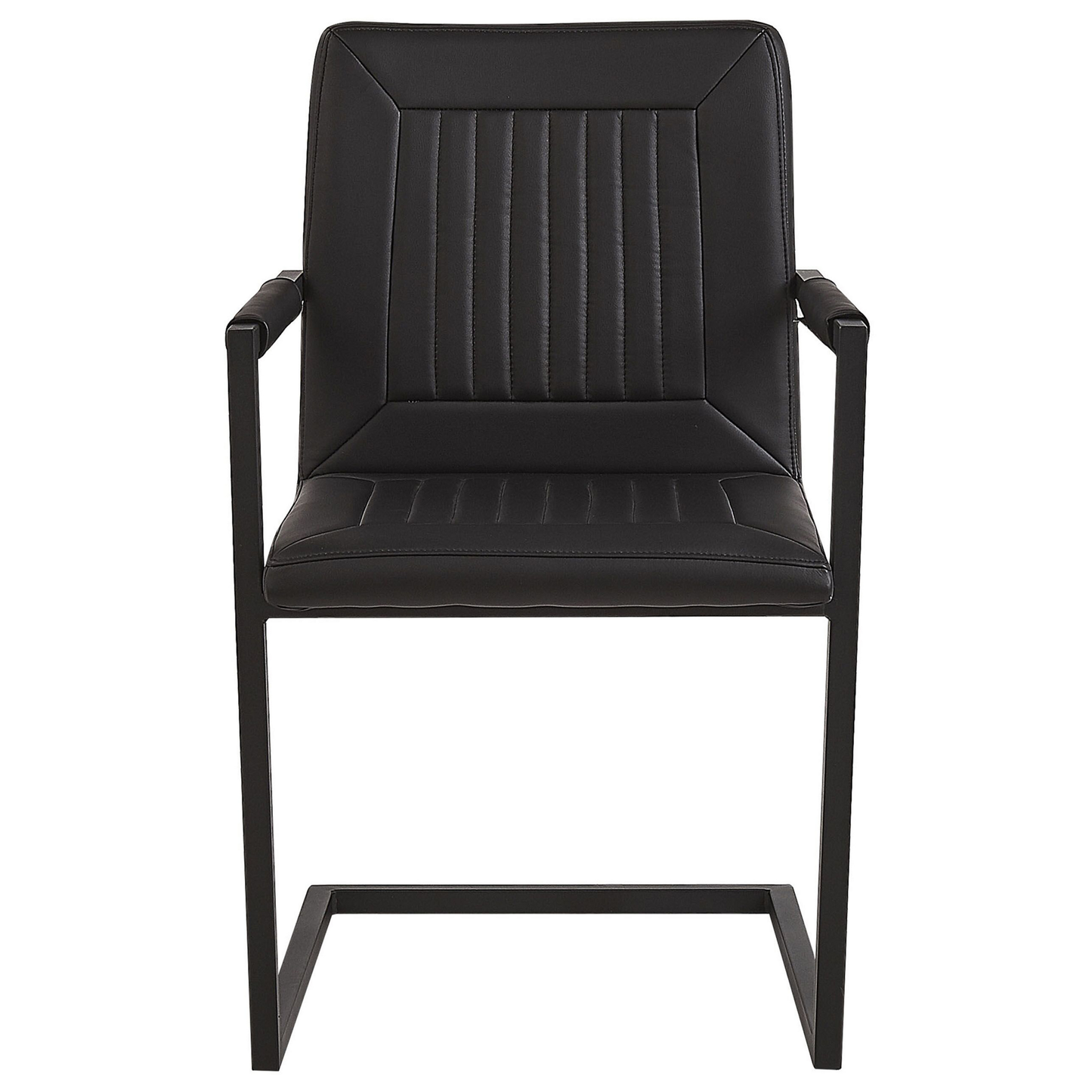 2er Set Kunstleder Esszimmerstuhl Schwarz BRANDOL