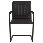 2er Set Kunstleder Esszimmerstuhl Schwarz BRANDOL