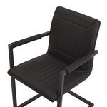 2er Set Kunstleder Esszimmerstuhl Schwarz BRANDOL