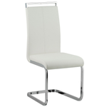 Esszimmerstuhl 2er Set GREEDIN Kunstleder Weiss