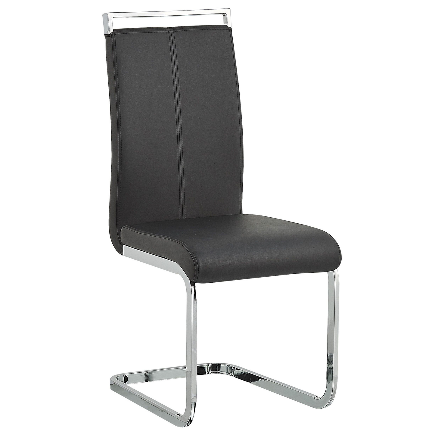 Esszimmerstuhl 2er Set GREEDIN Kunstleder Schwarz