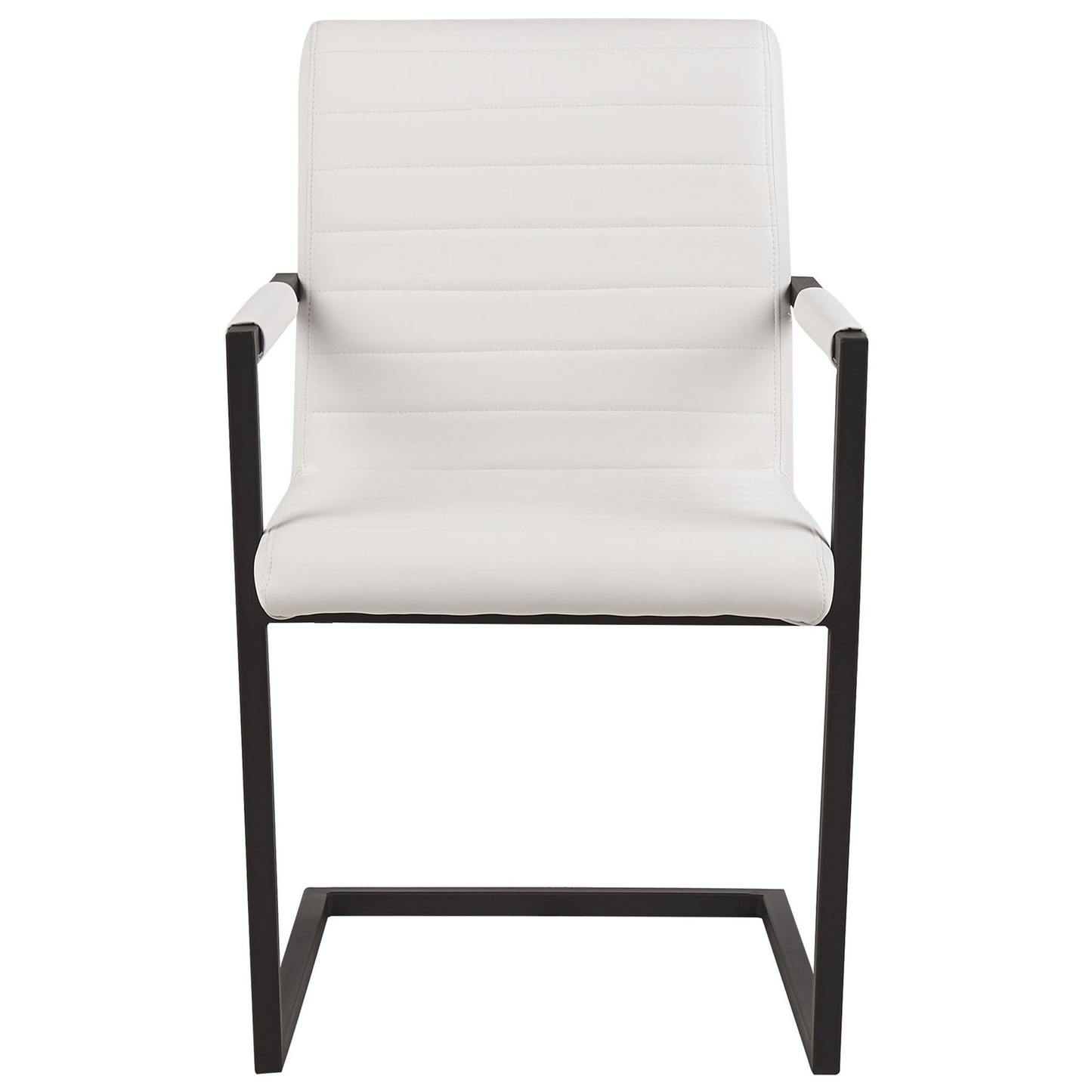 Esszimmerstuhl 2er Set BUFORD Kunstleder Cremeweiss