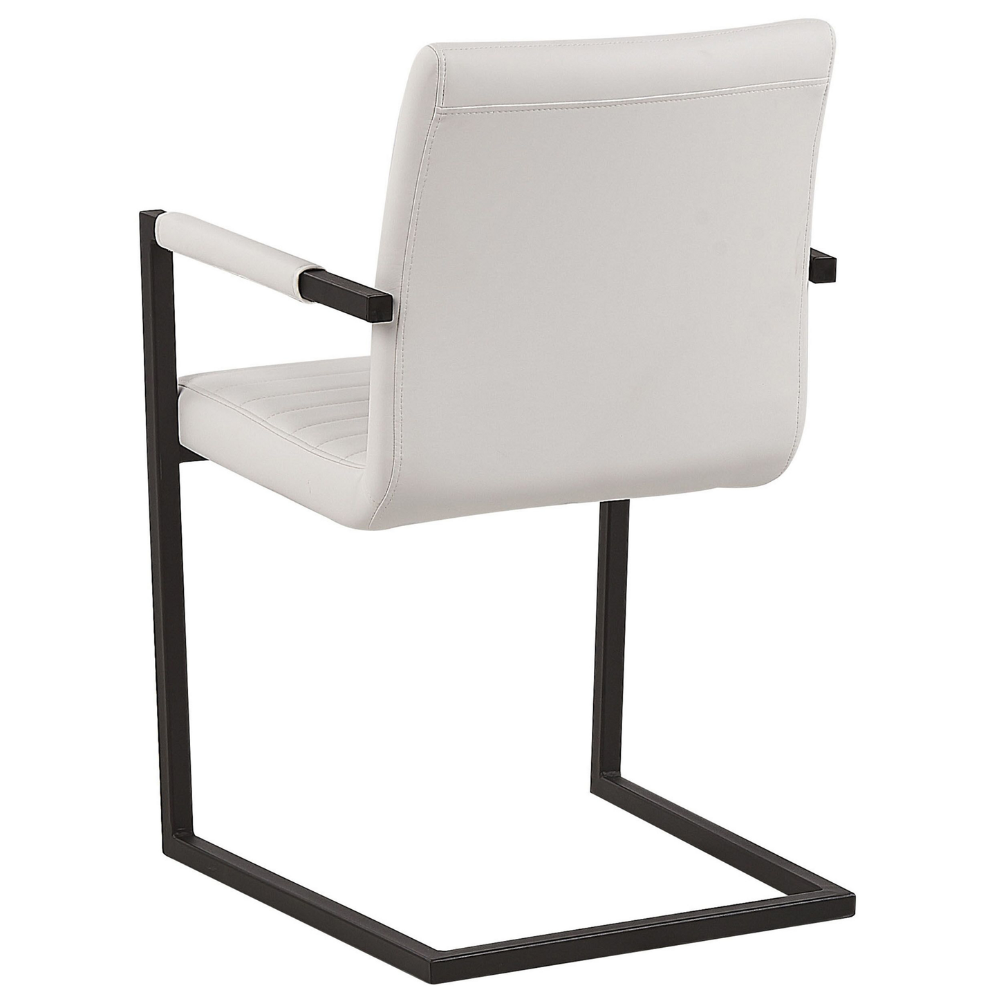 Esszimmerstuhl 2er Set BUFORD Kunstleder Cremeweiss