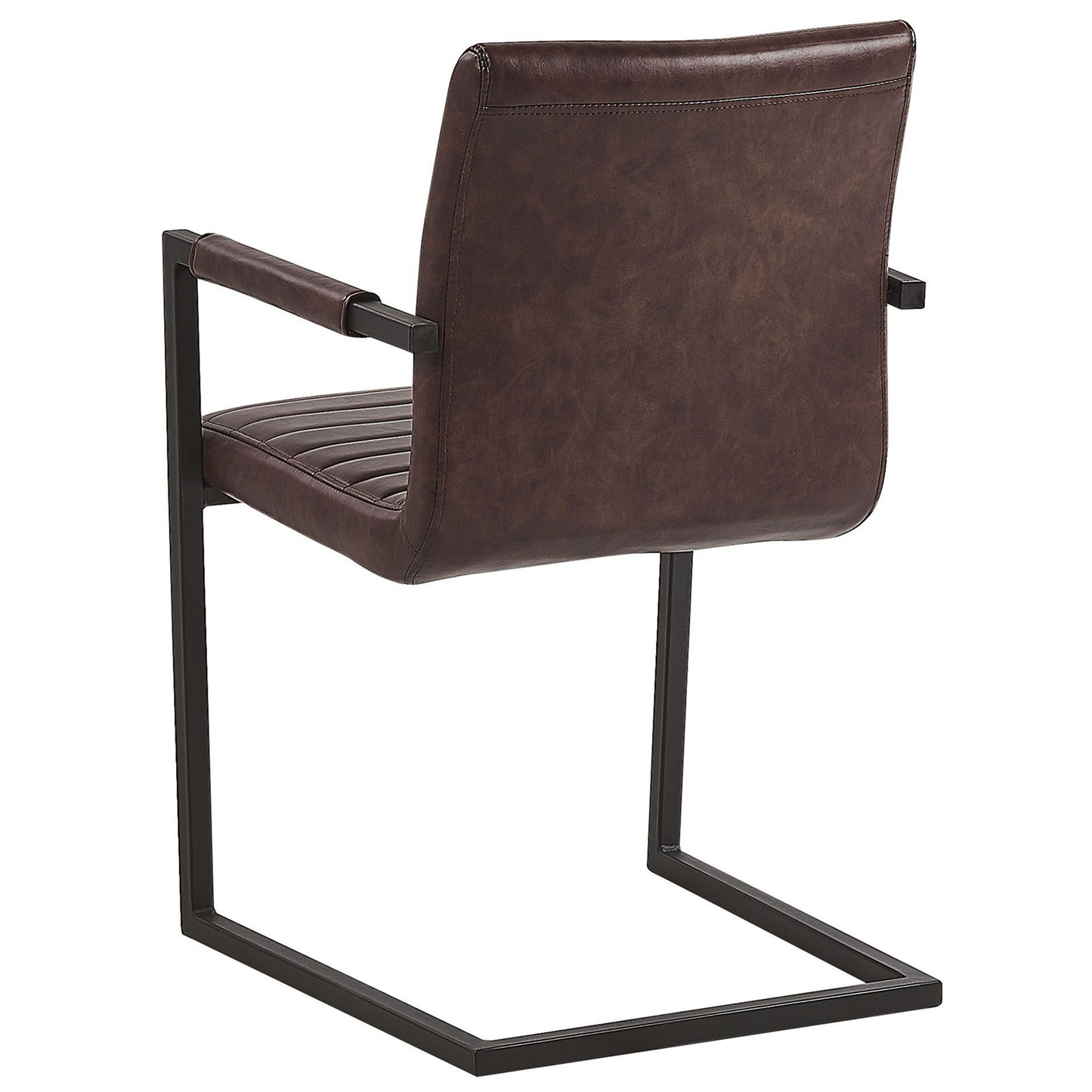 Esszimmerstuhl Kunstleder braun 2er Set BUFORD