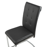 Esszimmerstuhl 2er Set ROVARD Kunstleder Schwarz