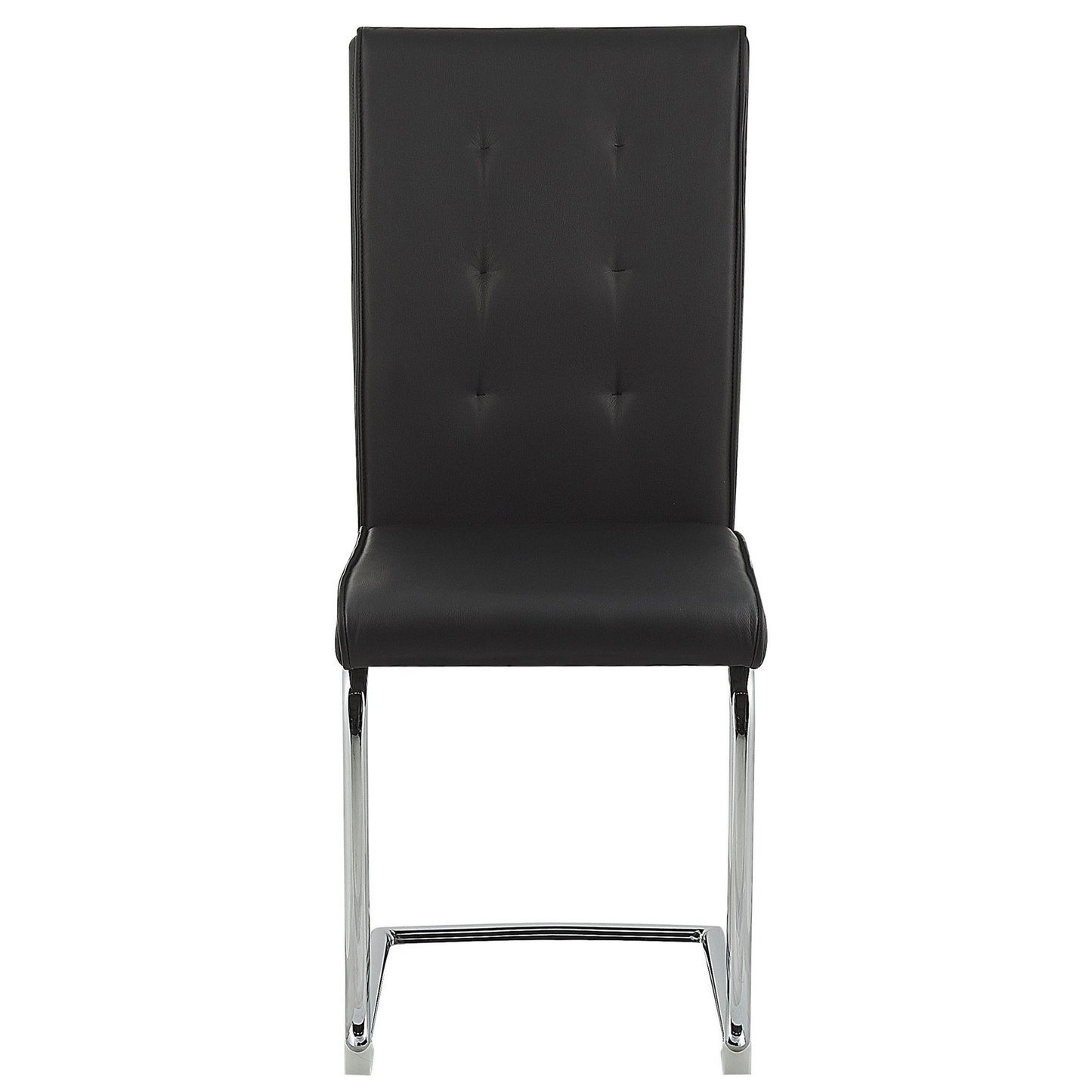 Esszimmerstuhl 2er Set ROVARD Kunstleder Schwarz