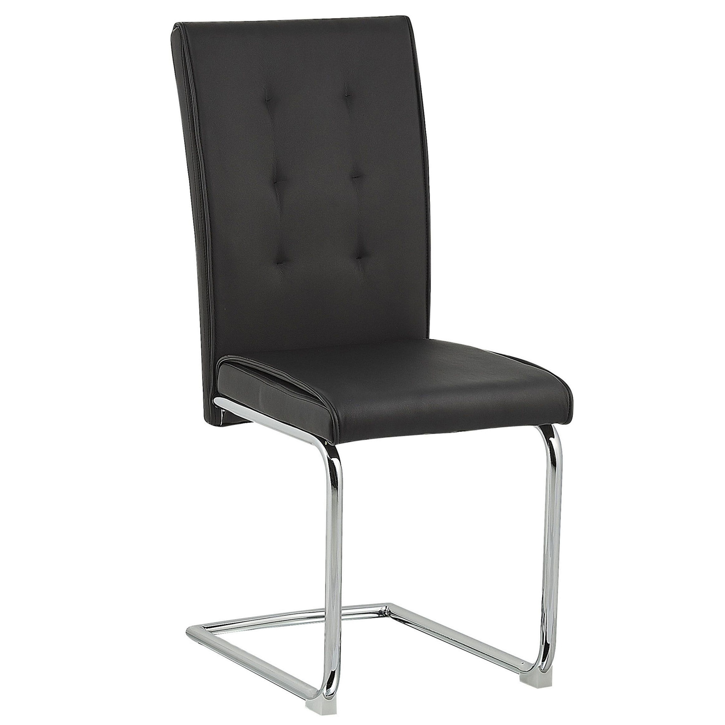 Esszimmerstuhl 2er Set ROVARD Kunstleder Schwarz