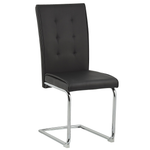 Esszimmerstuhl 2er Set ROVARD Kunstleder Schwarz