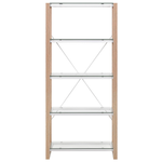 Bücherregal mit 4 Fächern JENKS 152 cm Weiss