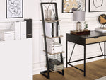 Bücherregal mit 4 Fächern JOPLIN 143 cm Schwarz