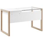 Schreibtisch weiss / heller Holzfarbton 120 x 60 cm JENKS