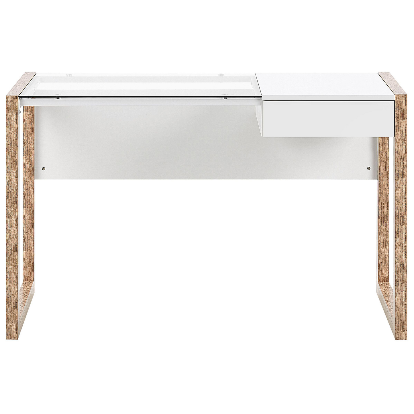 Schreibtisch weiss / heller Holzfarbton 120 x 60 cm JENKS