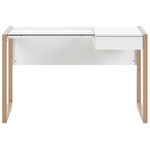 Schreibtisch weiss / heller Holzfarbton 120 x 60 cm JENKS