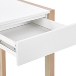 Schreibtisch weiss / heller Holzfarbton 120 x 60 cm JENKS