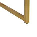 Beistelltisch schwarz / gold 1 Schublade quadratisch 40 x 40 x 57 cm LARGO