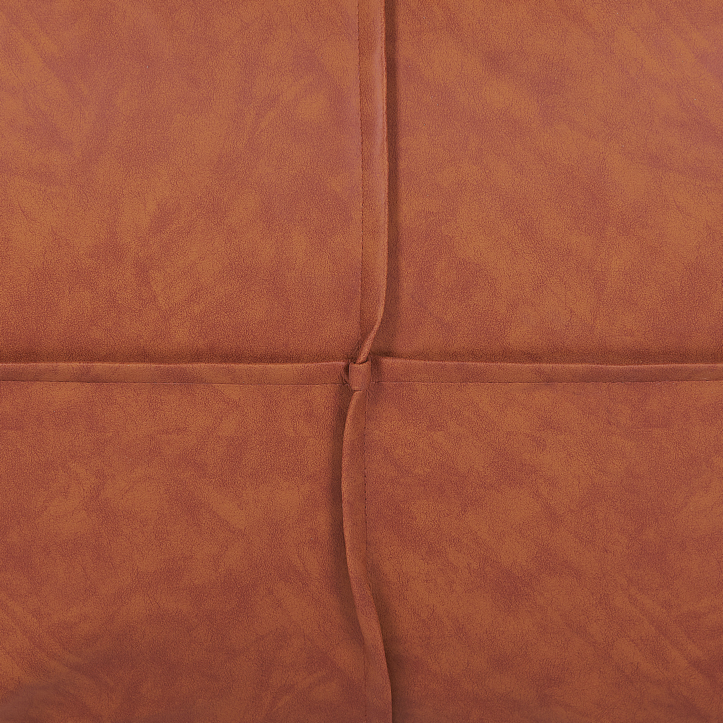 Pouf Kunstleder braun quadratisch 60 x 45 cm BORI