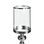 Kerzenständer BONAO Glas 42 cm Silber