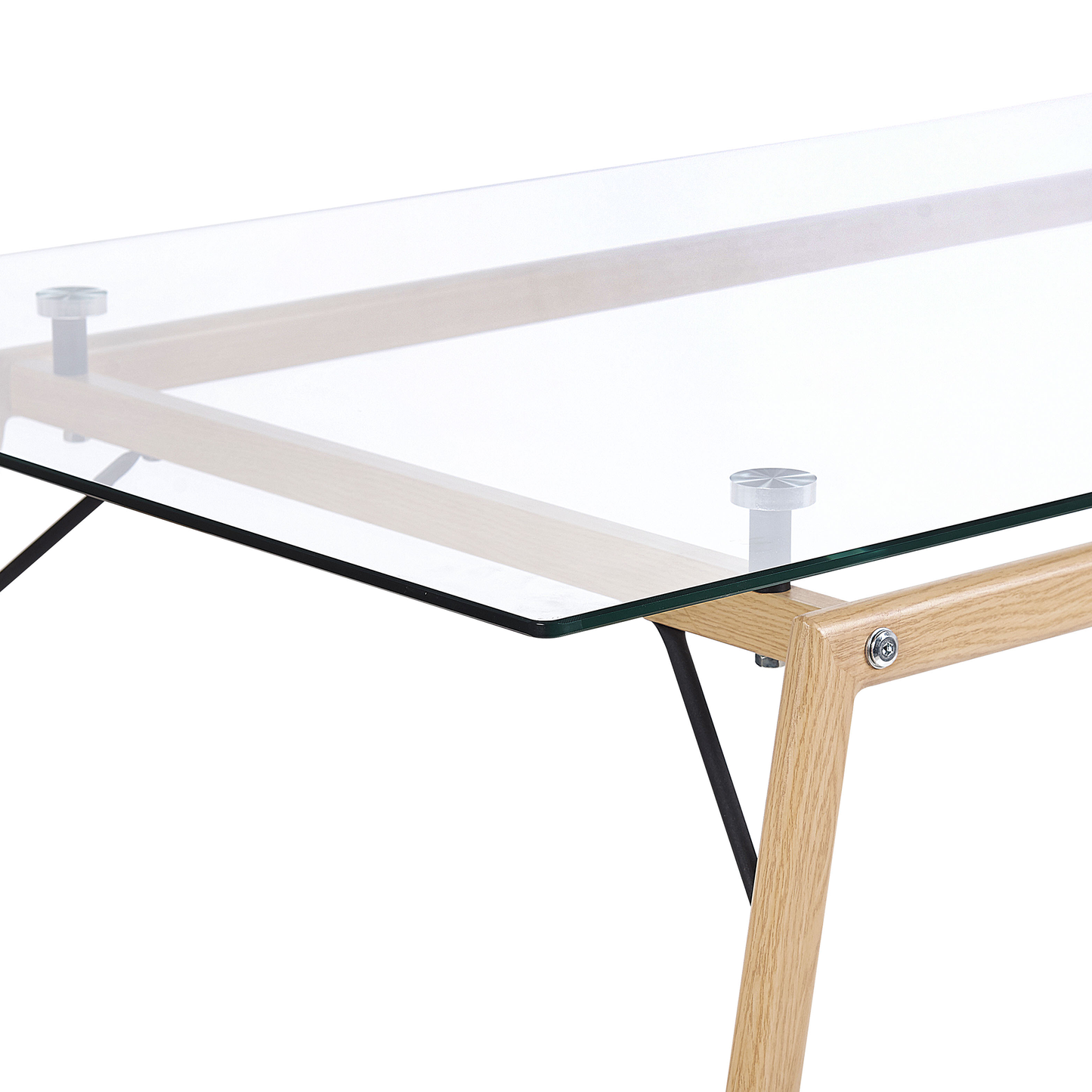 Esstisch KAMINA Hellbraun 140 cm 80 cm Sicherheitsglas