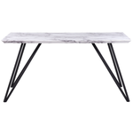 Esstisch MOLDEN Schwarz / Weiss 150 cm 80 cm