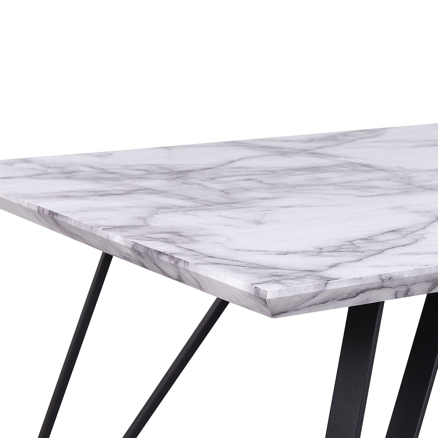 Esstisch MOLDEN Schwarz / Weiss 150 cm 80 cm