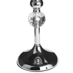 Kerzenständer AVORD Glas 33 cm Silber