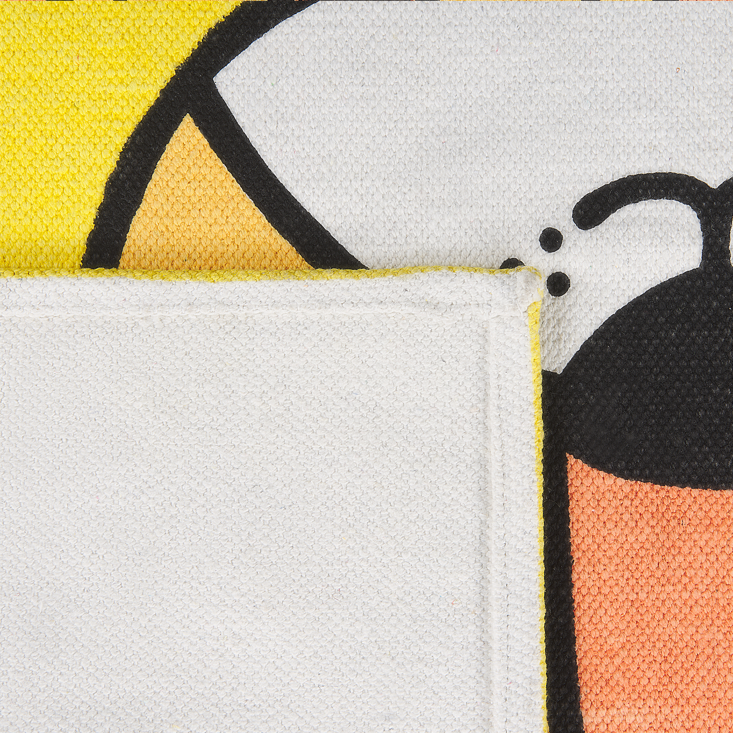 Kinderteppich Baumwolle gelb 60 x 90 cm Tigermuster Kurzflor RANCHI