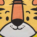 Kinderteppich Baumwolle gelb 60 x 90 cm Tigermuster Kurzflor RANCHI