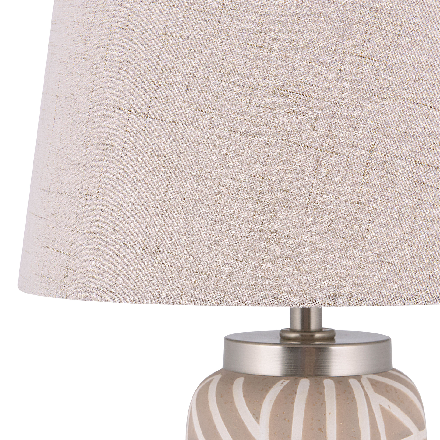 Tischleuchte TRAISEN Keramik Beige