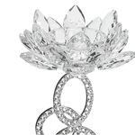 Kerzenständer OVIEDO Glas 27 cm Silber