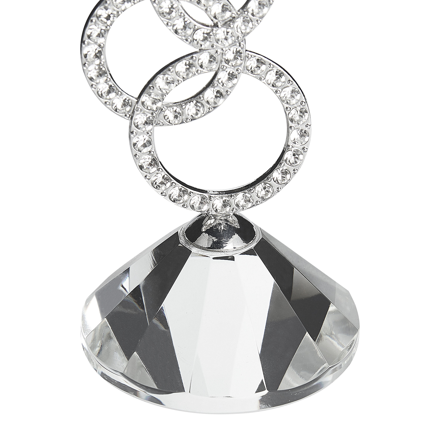 Kerzenständer OVIEDO Glas 19 cm Silber