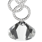 Kerzenständer OVIEDO Glas 19 cm Silber