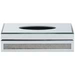 Tücherbox Halter silber Spiegeleffekt 25 x 15 cm CHARLY