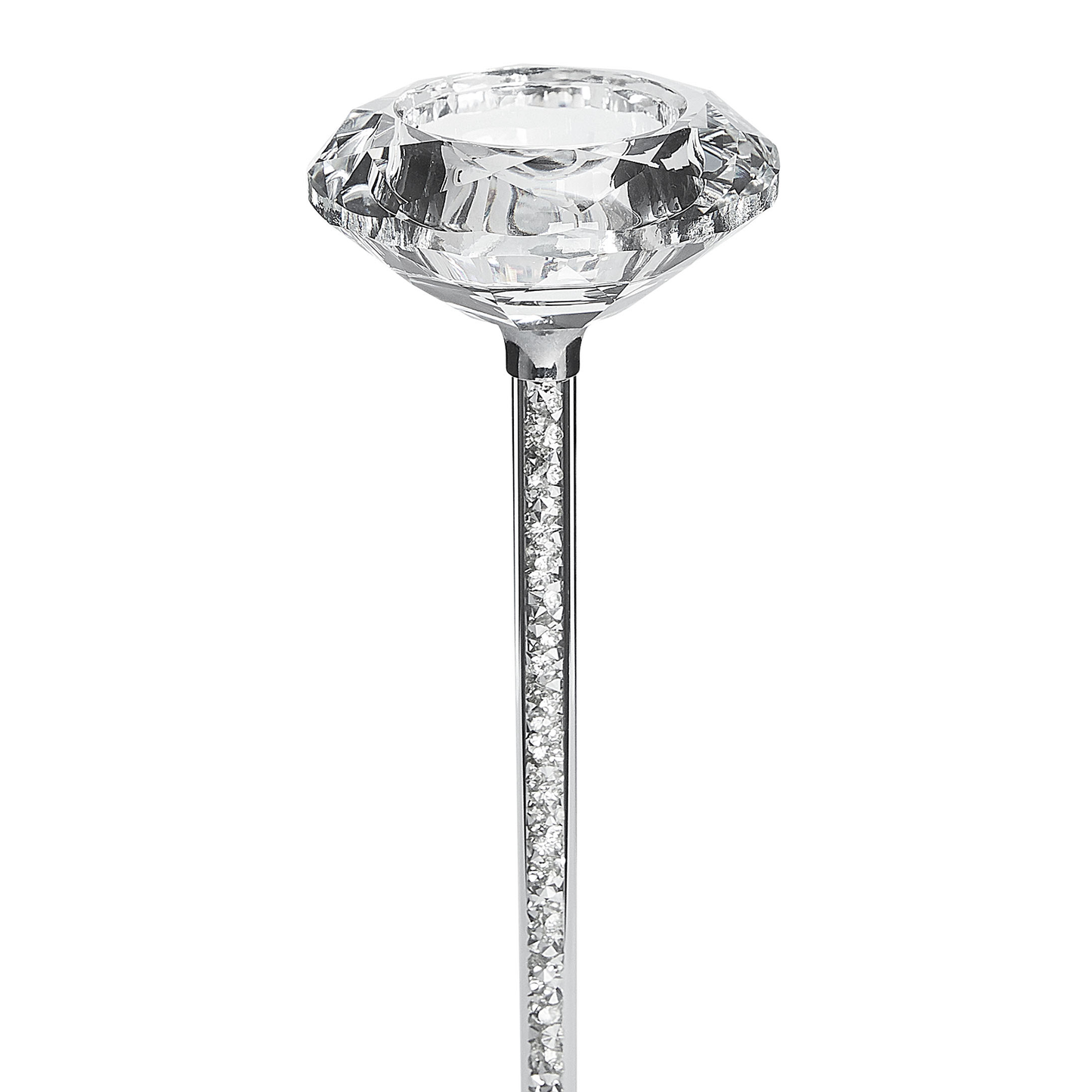 Kerzenständer KOFI Glas 23 cm Silber