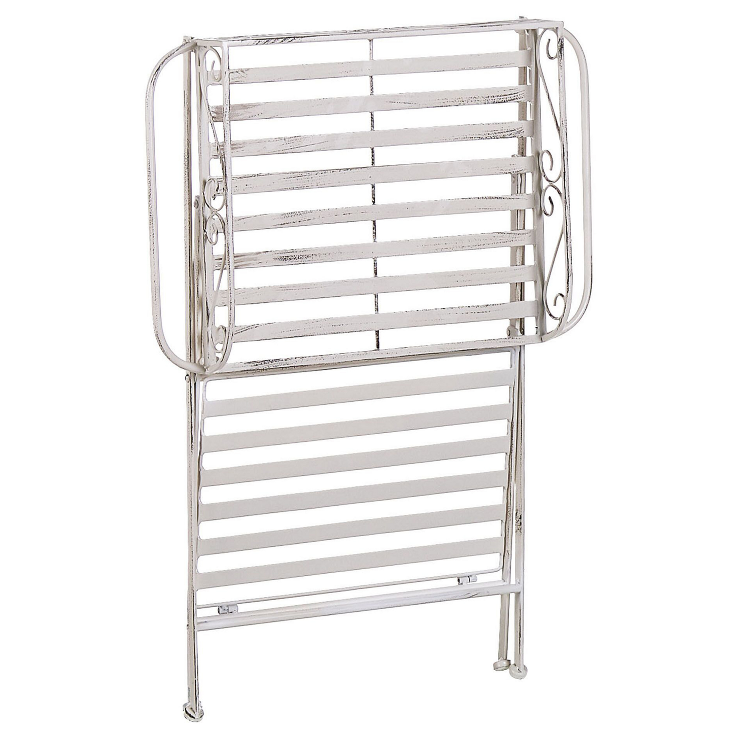 Beistelltisch Antik Optik weiss rechteckig 35 x 40 cm ANCUD