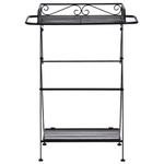 Beistelltisch Antik Optik schwarz rechteckig 35 x 40 cm ANCUD