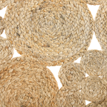 Teppich Jute beige ø 135 cm Kurzflor zweiseitig GERDEK