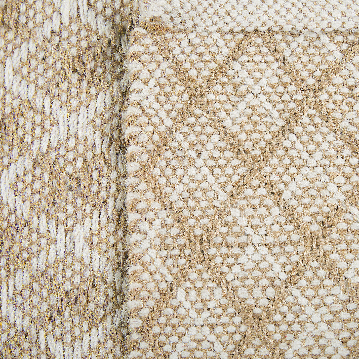 Teppich beige 50 x 80 cm kariertes Muster Kurzflor AKBEZ