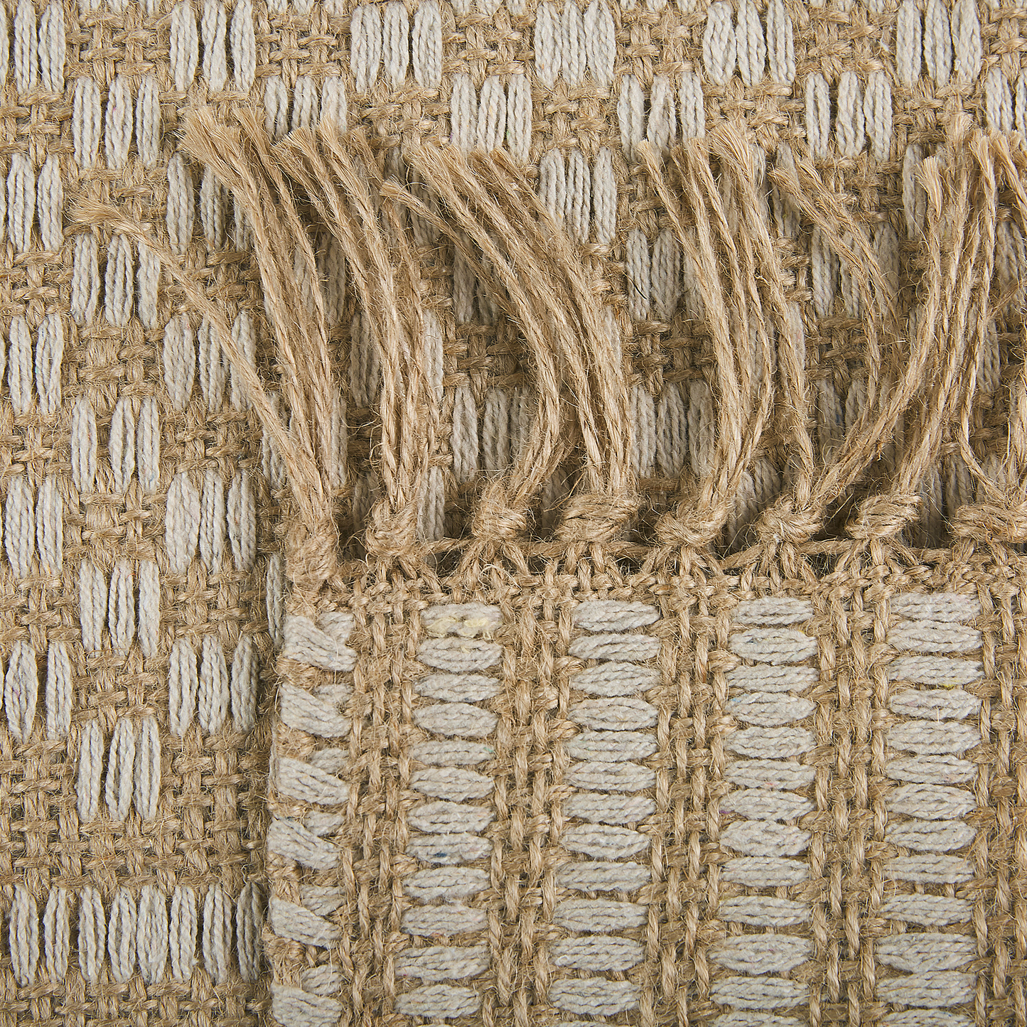 Teppich beige 50 x 80 cm Kurzflor zweiseitig ADABAG