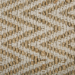 Teppich beige 50 x 80 cm ZickZack-Muster Kurzflor zweiseitig AFRIN