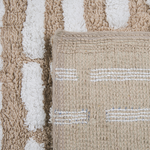 Teppich Baumwolle beige 120 x 180 cm Kurzflor AHIRLI