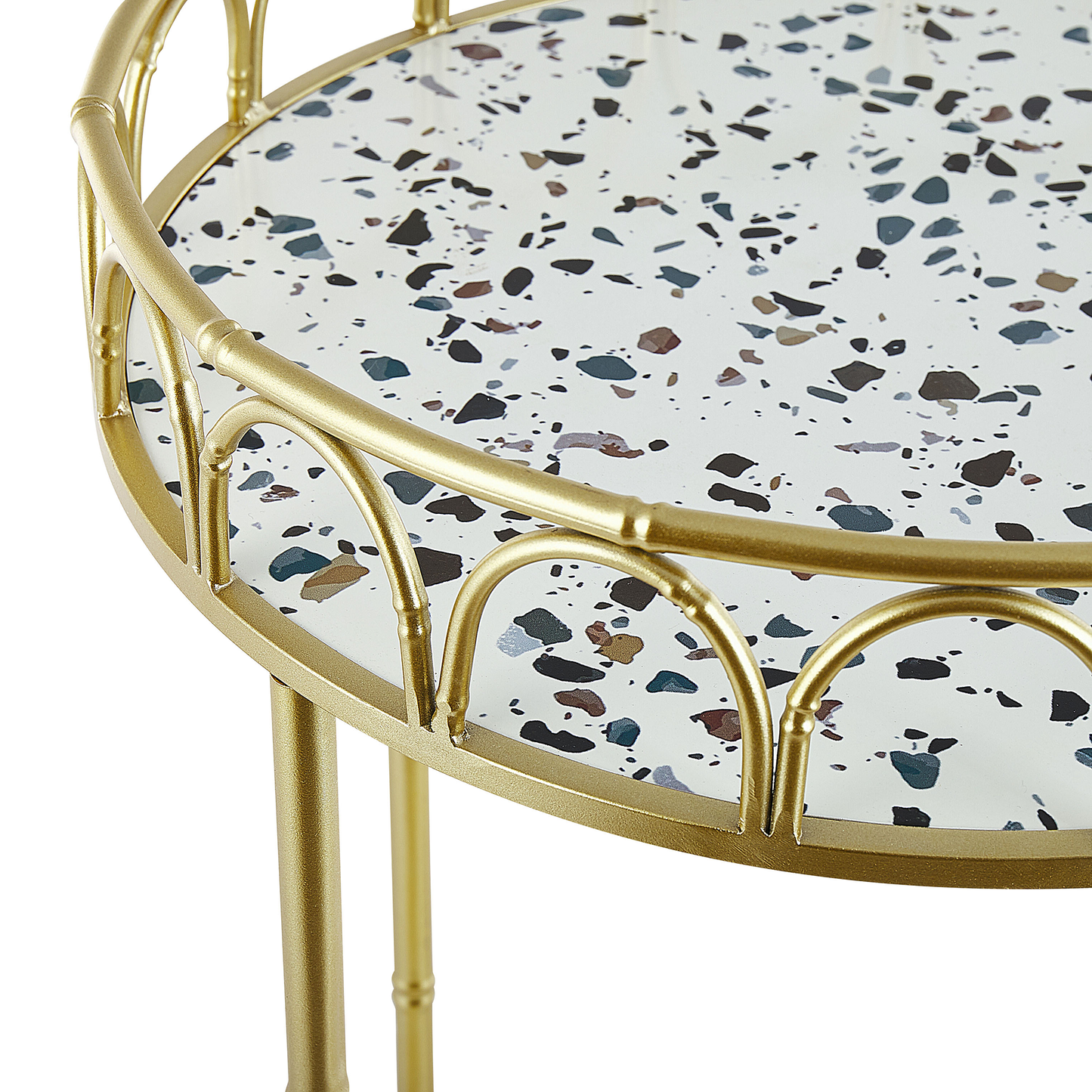 Servierwagen SHAFTER Metall Terrazzo