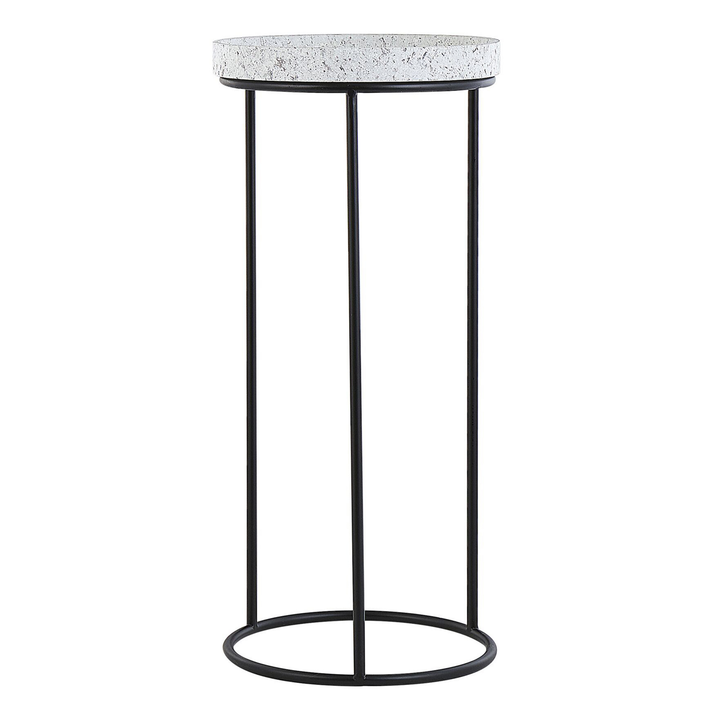 Beistelltisch 3er Set Metall Granit Optik mehrfarbig rund TEXON